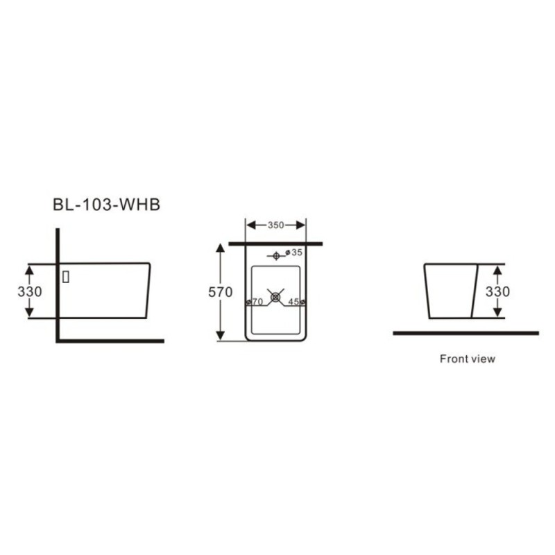 Биде Aquanet Tavr-B2 BL-103-WHB (203357), подвесное