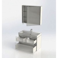 Тумба под раковину Aquanet Бруклин 85, подвесная, белая, 00203960