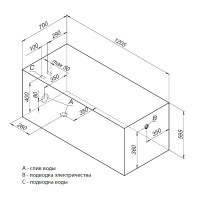 Акриловая ванна Aquanet West 120x70 204050 белая