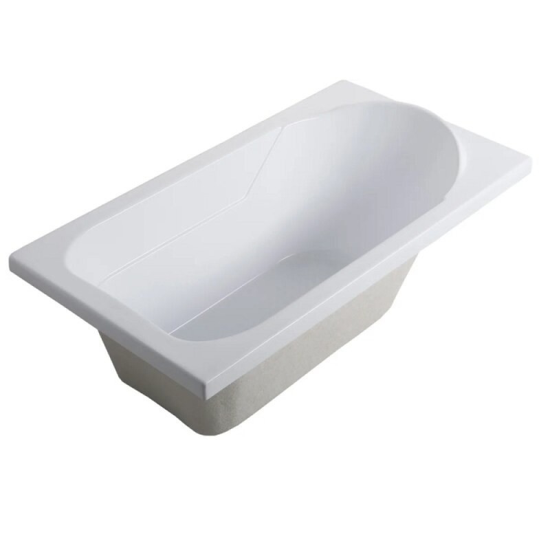 Ванна акриловая Aquanet West 00205558, 120 x 70 см, с каркасом, цвет белый