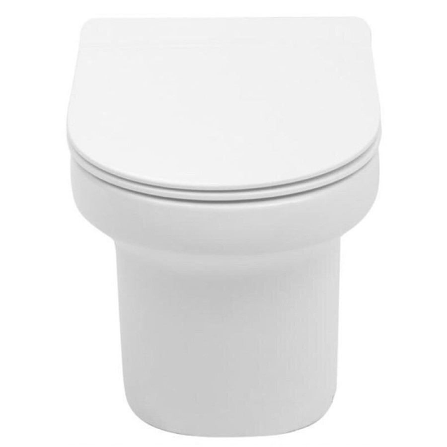 Подвесной безободковый унитаз Aquanet Nova-W BL-101N-WHT (211914), крышка микролифт Slimseat, цвет белый