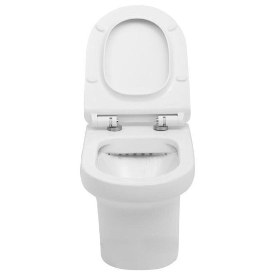 Подвесной безободковый унитаз Aquanet Nova-W BL-101N-WHT (211914), крышка микролифт Slimseat, цвет белый