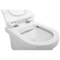 Подвесной безободковый унитаз Aquanet Nova-W BL-101N-WHT (211914), крышка микролифт Slimseat, цвет белый