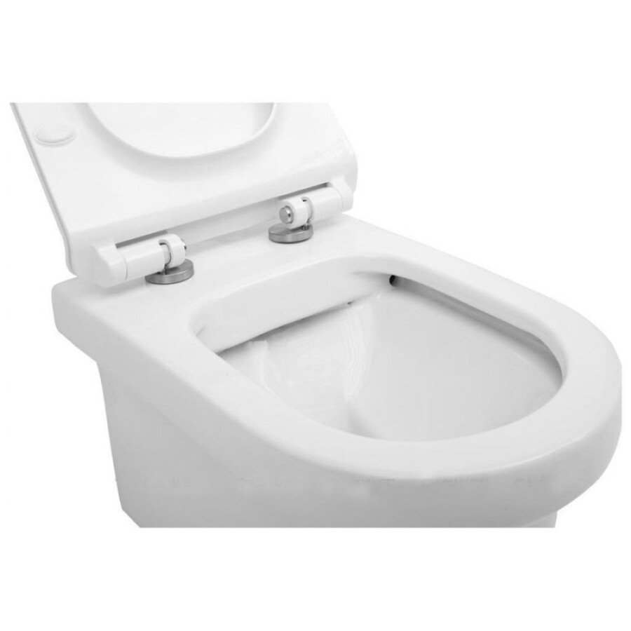 Подвесной безободковый унитаз Aquanet Nova-W BL-101N-WHT (211914), крышка микролифт Slimseat, цвет белый