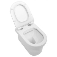 Подвесной безободковый унитаз Aquanet Nova-W BL-101N-WHT (211914), крышка микролифт Slimseat, цвет белый