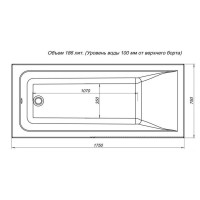Ванна акриловая Aquanet Bright 175 x 75 см со сварным каркасом, цвет белый, 216660