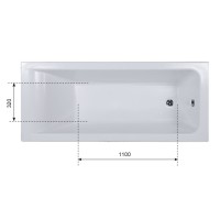 Ванна акриловая Aquanet Bright 180 x 70 см, с каркасом, цвет белый, 216662