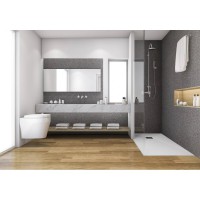 Душевой поддон Bas Essentia ЛП00224 150 х 80 см, литьевой мрамор, прямоугольный, белый