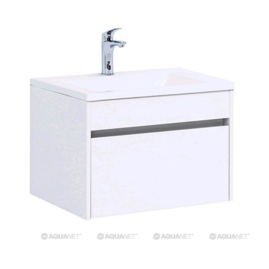 Тумба под раковину Aquanet Токио 58 00236916 (подвесная, 1 ящик), цвет белый