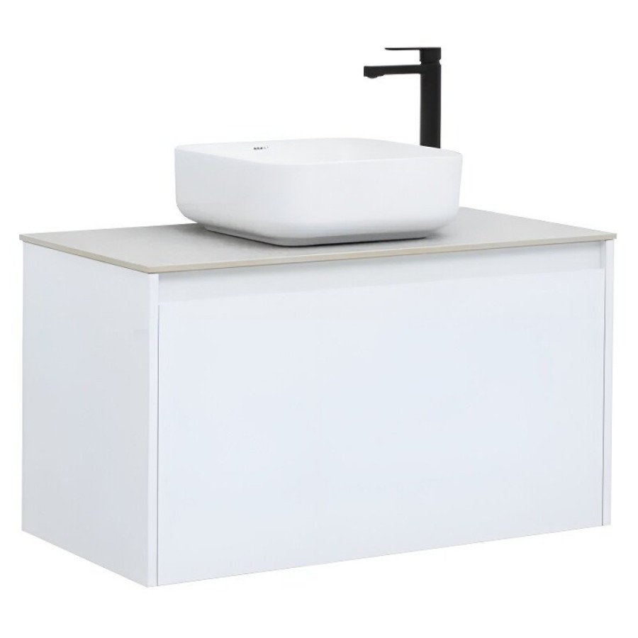 Тумба под раковину Aquanet Nova Lite 242257, 90 см, 1+1 ящик в ящике, цвет белый глянец
