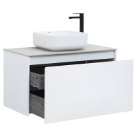 Тумба под раковину Aquanet Nova Lite 242257, 90 см, 1+1 ящик в ящике, цвет белый глянец