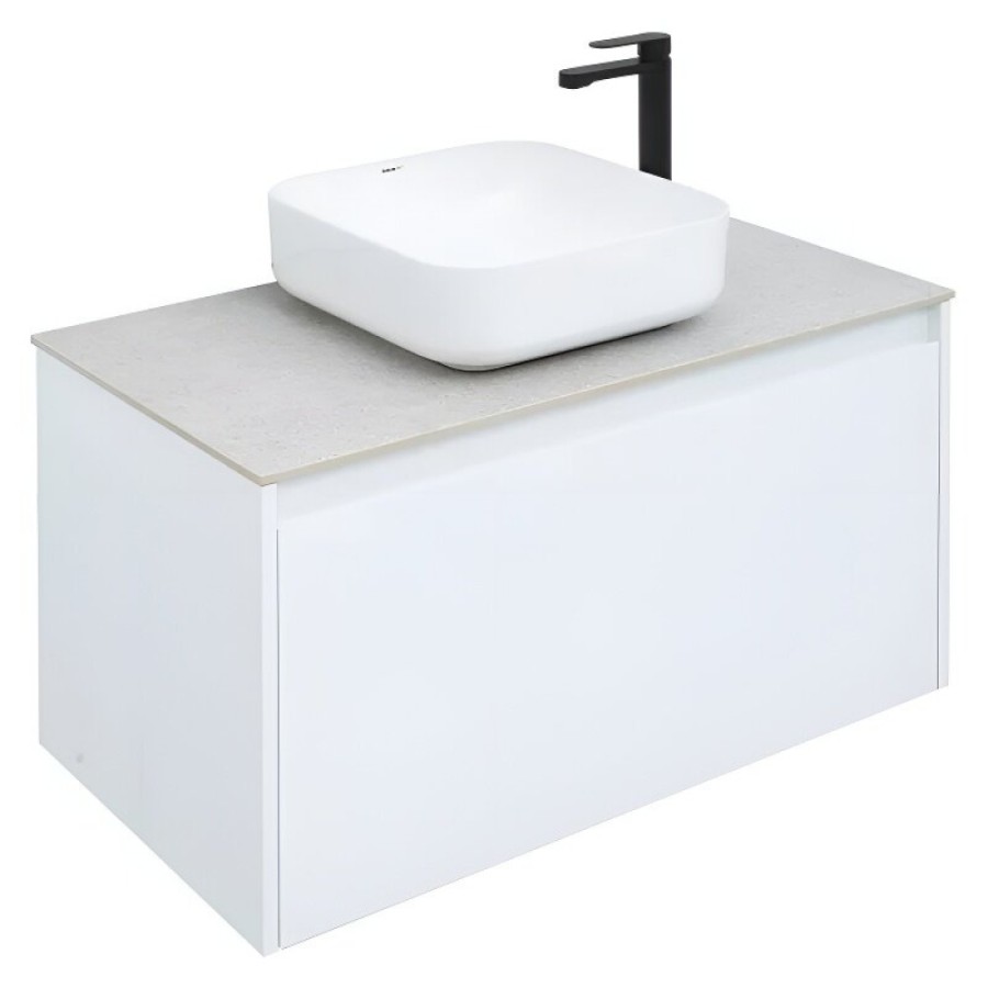 Тумба под раковину Aquanet Nova Lite 242257, 90 см, 1+1 ящик в ящике, цвет белый глянец