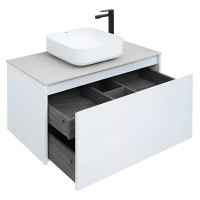 Тумба под раковину Aquanet Nova Lite 242257, 90 см, 1+1 ящик в ящике, цвет белый глянец