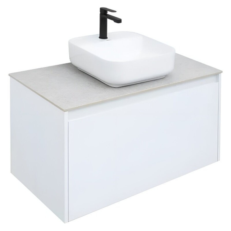 Тумба под раковину Aquanet Nova Lite 242257, 90 см, 1+1 ящик в ящике, цвет белый глянец