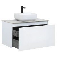 Тумба под раковину Aquanet Nova Lite 242257, 90 см, 1+1 ящик в ящике, цвет белый глянец