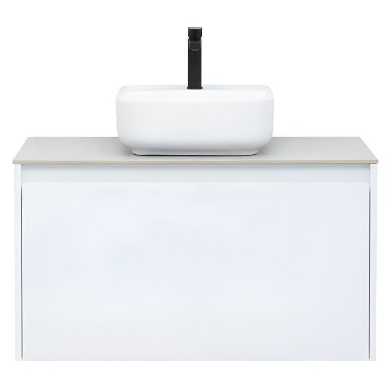 Тумба под раковину Aquanet Nova Lite 242257, 90 см, 1+1 ящик в ящике, цвет белый глянец