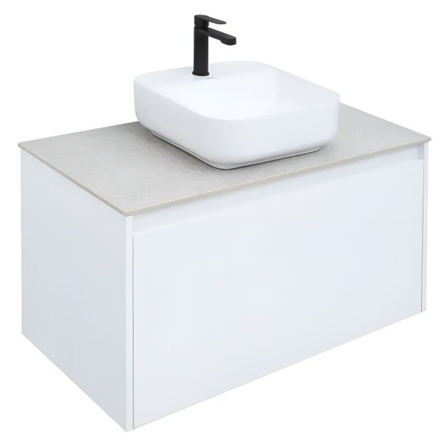 Тумба под раковину Aquanet Nova Lite 242257, 90 см, 1+1 ящик в ящике, цвет белый глянец