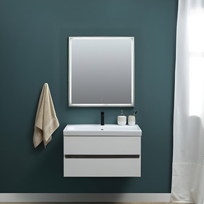 Зеркало Aquanet Nova Lite 242258, 75 см, с LED подсветкой, цвет дуб рошелье