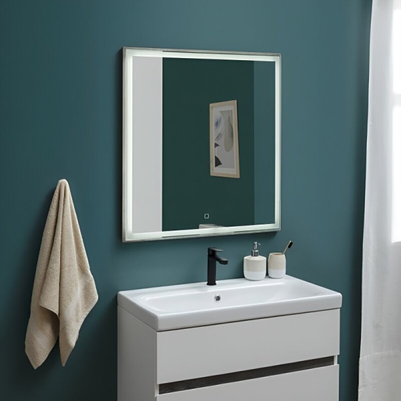 Зеркало Aquanet Nova Lite 242258, 75 см, с LED подсветкой, цвет дуб рошелье
