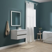 Зеркало Aquanet Nova Lite 242258, 75 см, с LED подсветкой, цвет дуб рошелье
