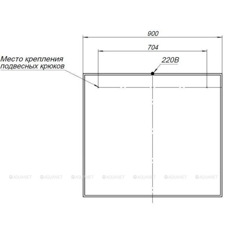 Зеркало Aquanet Nova Lite 242263, 90 см, с LED подсветкой, цвет дуб рошелье