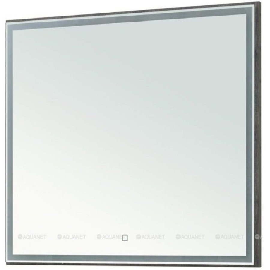 Зеркало Aquanet Nova Lite 242263, 90 см, с LED подсветкой, цвет дуб рошелье