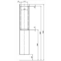 Шкаф-пенал Aquanet Nova Lite 242265, 35 см, цвет дуб рошелье