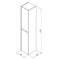 Шкаф-пенал Aquanet Nova Lite 242266, 35 см, цвет белый глянец