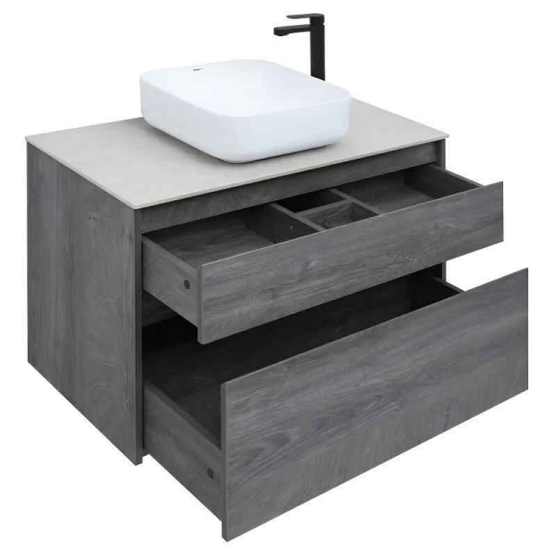 Тумба под раковину Aquanet Nova Lite 242267, 90 см, 2 ящика, цвет дуб рошелье