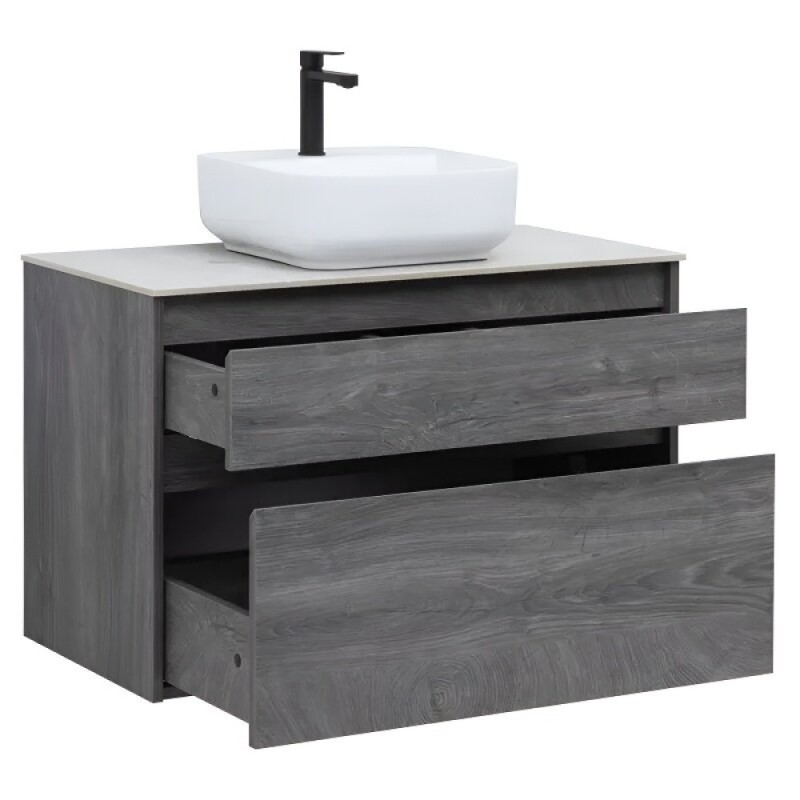 Тумба под раковину Aquanet Nova Lite 242267, 90 см, 2 ящика, цвет дуб рошелье