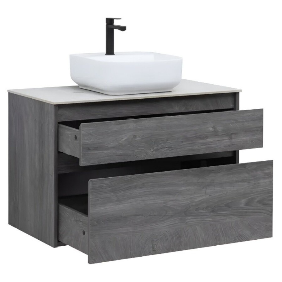 Тумба под раковину Aquanet Nova Lite 242267, 90 см, 2 ящика, цвет дуб рошелье