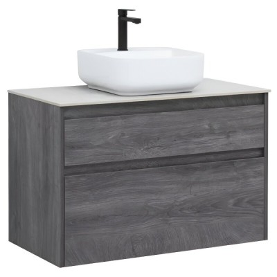 Тумба под раковину Aquanet Nova Lite 242267, 90 см, 2 ящика, цвет дуб рошелье