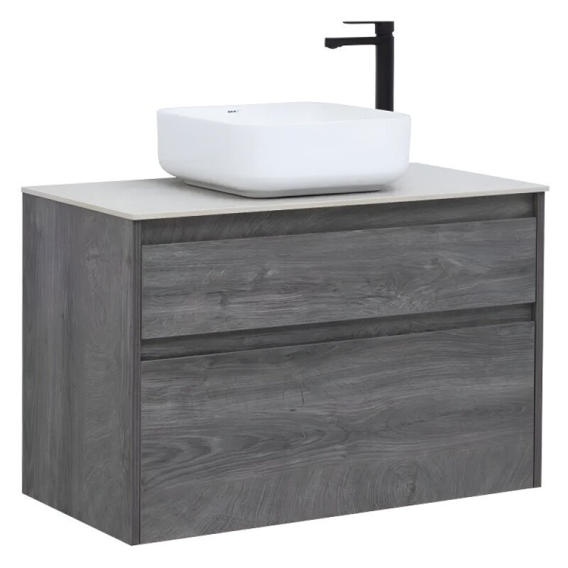 Тумба под раковину Aquanet Nova Lite 242267, 90 см, 2 ящика, цвет дуб рошелье