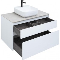 Тумба под раковину Aquanet Nova Lite 242268, 90 см, 2 ящика, цвет белый глянец