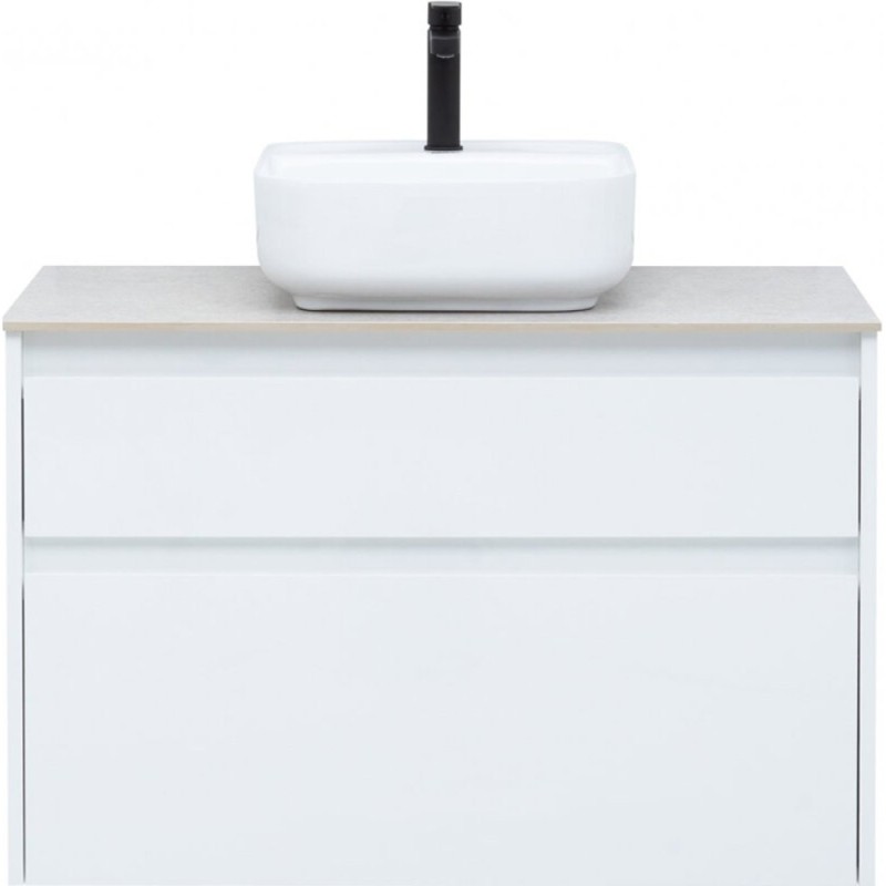 Тумба под раковину Aquanet Nova Lite 242268, 90 см, 2 ящика, цвет белый глянец