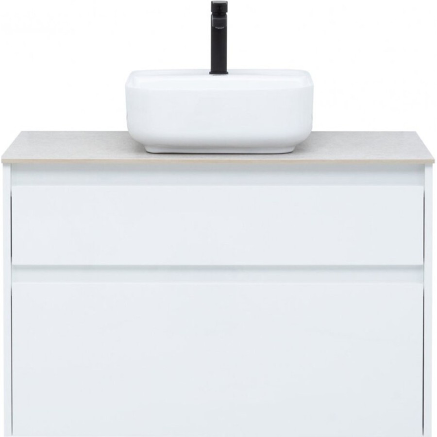 Тумба под раковину Aquanet Nova Lite 242268, 90 см, 2 ящика, цвет белый глянец