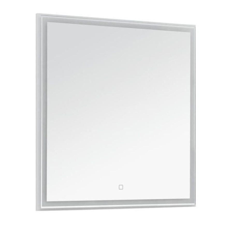 Зеркало Aquanet Nova Lite 242271, 75 см, с LED подсветкой, цвет белый глянец