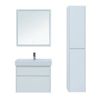 Тумба под раковину Aquanet Nova Lite 242272, 75 см, 2 ящика, цвет белый глянец