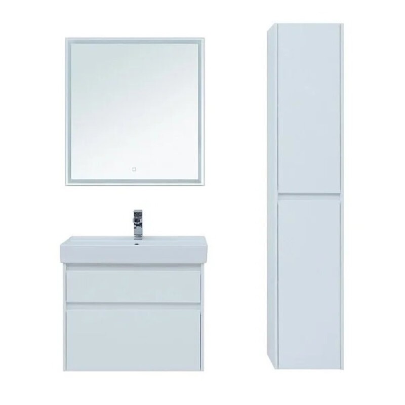 Тумба под раковину Aquanet Nova Lite 242272, 75 см, 2 ящика, цвет белый глянец
