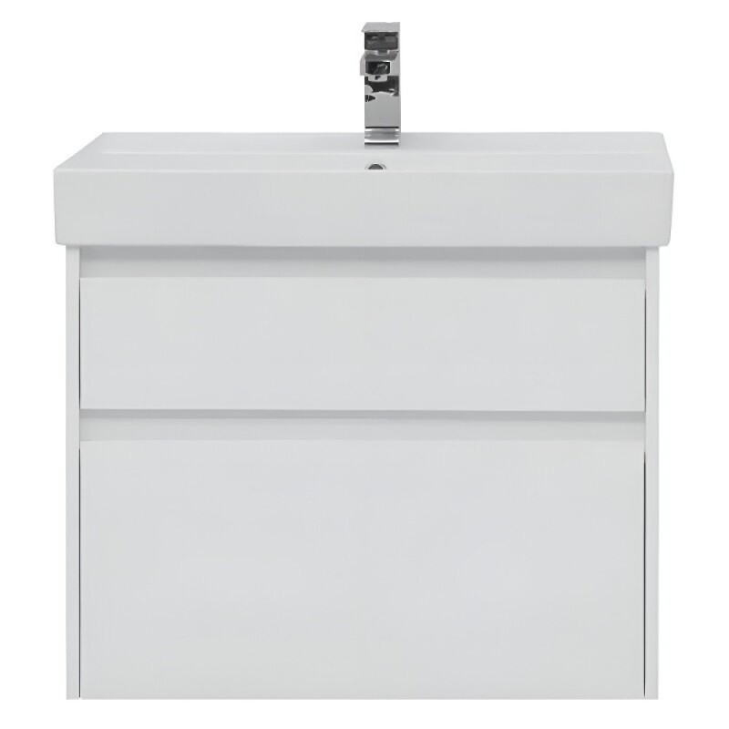 Тумба под раковину Aquanet Nova Lite 242272, 75 см, 2 ящика, цвет белый глянец