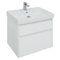 Тумба под раковину Aquanet Nova Lite 242272, 75 см, 2 ящика, цвет белый глянец