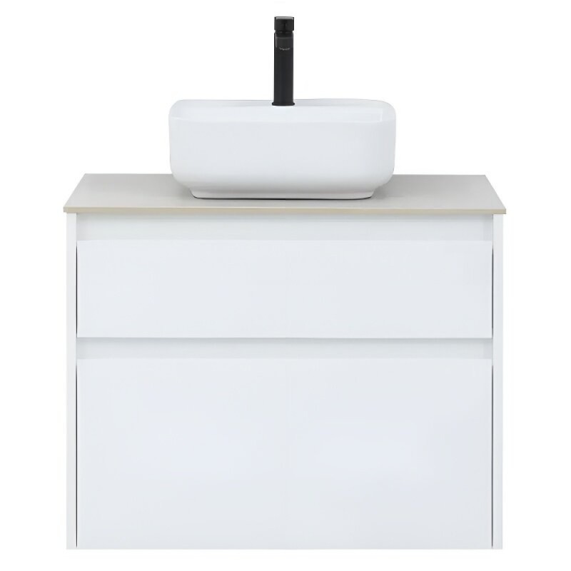 Тумба под раковину Aquanet Nova Lite 242272, 75 см, 2 ящика, цвет белый глянец