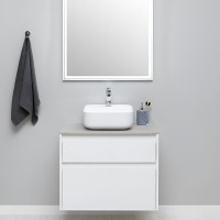 Тумба под раковину Aquanet Nova Lite 242272, 75 см, 2 ящика, цвет белый глянец