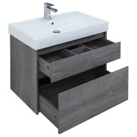 Тумба под раковину Aquanet Nova Lite 242273, 75 см, 2 ящика, цвет дуб рошелье
