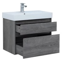 Тумба под раковину Aquanet Nova Lite 242273, 75 см, 2 ящика, цвет дуб рошелье