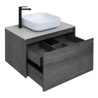 Тумба под раковину Aquanet Nova Lite 242274, 75 см, 1+1 ящик в ящике, цвет дуб рошелье