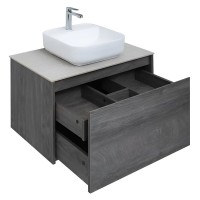 Тумба под раковину Aquanet Nova Lite 242274, 75 см, 1+1 ящик в ящике, цвет дуб рошелье