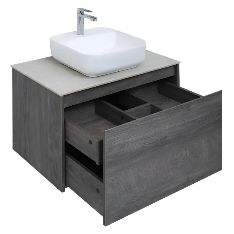 Тумба под раковину Aquanet Nova Lite 242274, 75 см, 1+1 ящик в ящике, цвет дуб рошелье