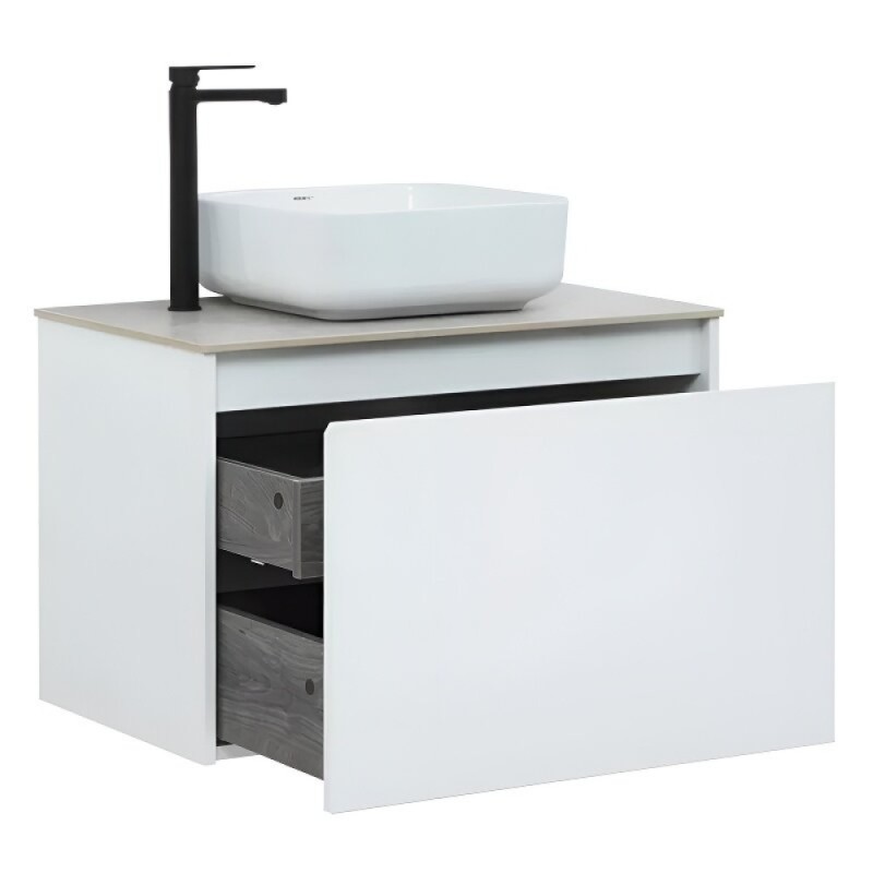 Тумба под раковину Aquanet Nova Lite 242275, 75 см, 1+1 ящик в ящике, цвет белый глянец