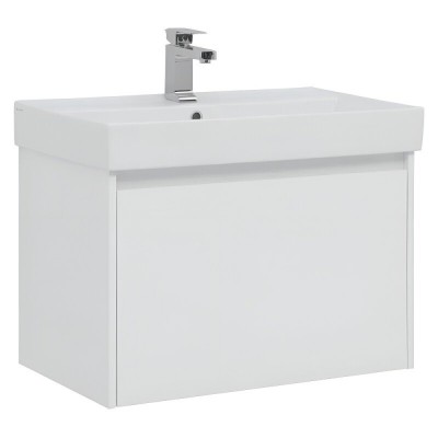 Тумба под раковину Aquanet Nova Lite 242275, 75 см, 1+1 ящик в ящике, цвет белый глянец